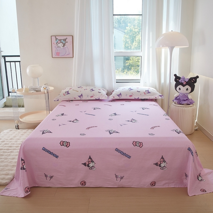 91家纺网 家纺一手货源 找家纺 蘭菲家纺 2024新款全棉小版卡通三丽鸥单被套 小臭美