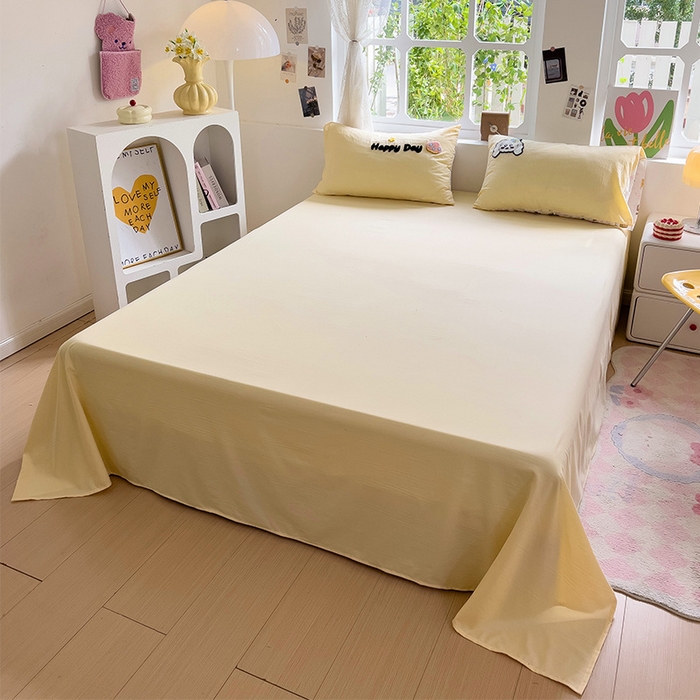 91家纺网 家纺一手货源 找家纺 眠帛家居 2024新款加厚磨毛水洗棉毛巾绣加印大版卡通四件套 可可