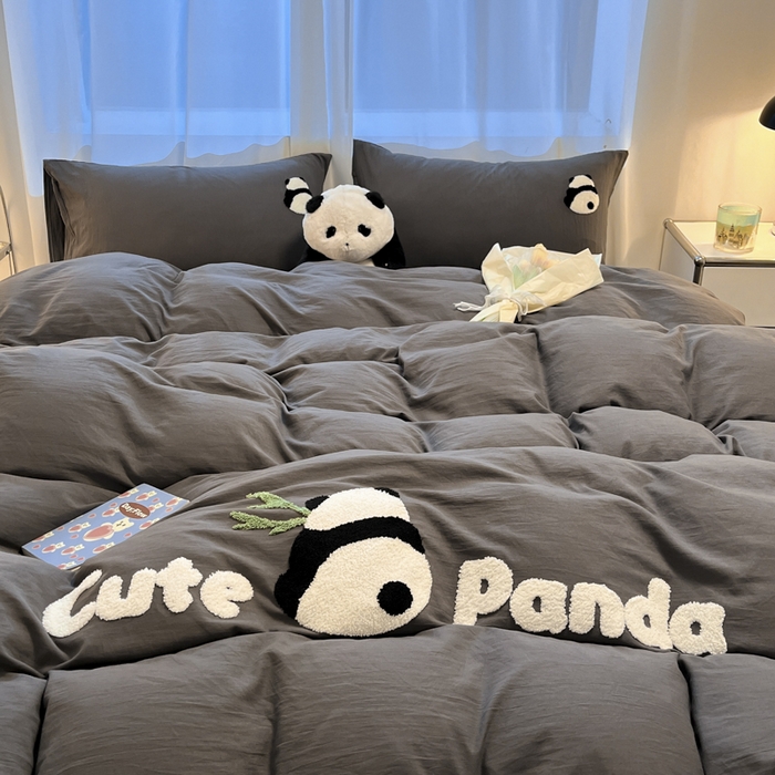 91家纺网 家纺一手货源 找家纺 （总）葡萄家 2024新款超柔水洗棉毛巾绣四件套