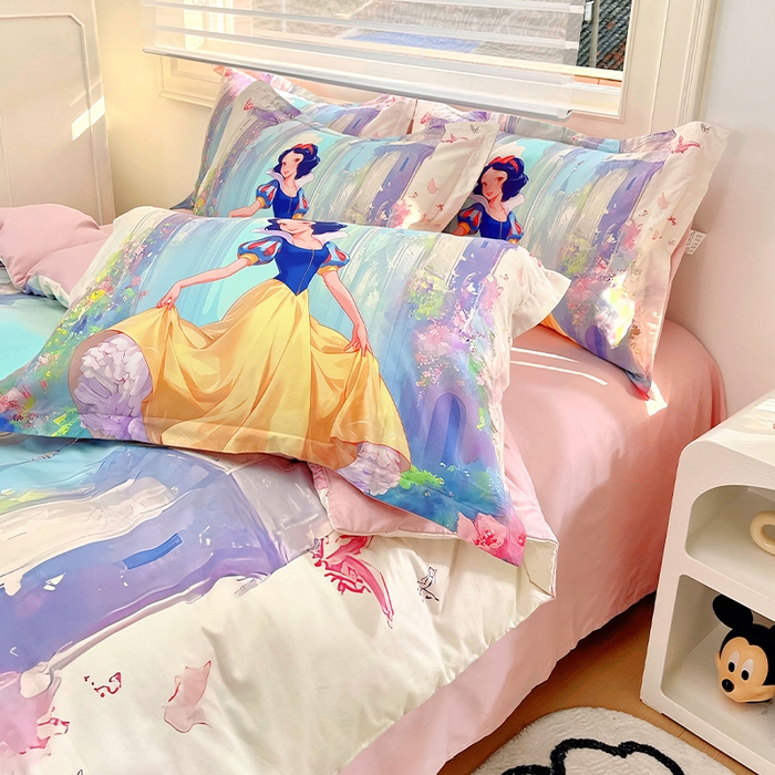 91家纺网 家纺一手货源 找家纺 （总）浩诚 2024新款女孩款全棉大版卡通四件套