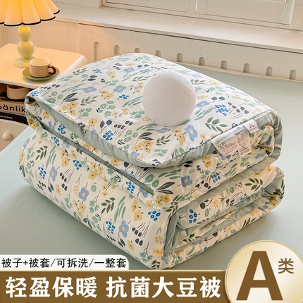 91家纺网 家纺一手货源 找家纺 （总）晓时候 2025新款印花水洗棉可拆洗大豆纤维被子被芯冬被春秋被