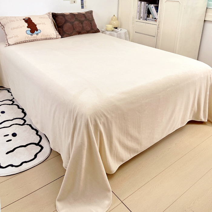 91家纺网 家纺一手货源 找家纺 浩诚 2024新款ins风牛奶绒印花四件套 滑板小熊