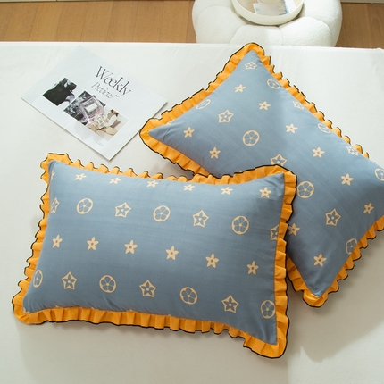 91家纺网 家纺一手货源 找家纺 （总）呦呦南宋 2024新款韩版宽边锁线枕套48x74cm单只装高克重芦荟棉单品枕头套