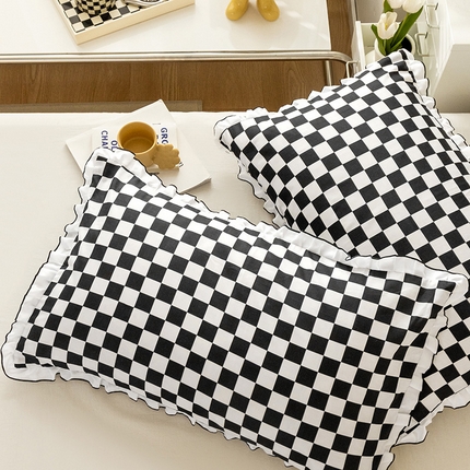 91家纺网 家纺一手货源 找家纺 （总）呦呦南宋 2024新款韩版宽边锁线枕套48x74cm单只装高克重芦荟棉单品枕头套