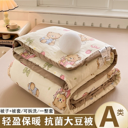 91家纺网 家纺一手货源 找家纺 （总）晓时候 2025新款印花水洗棉可拆洗大豆纤维被子被芯冬被春秋被