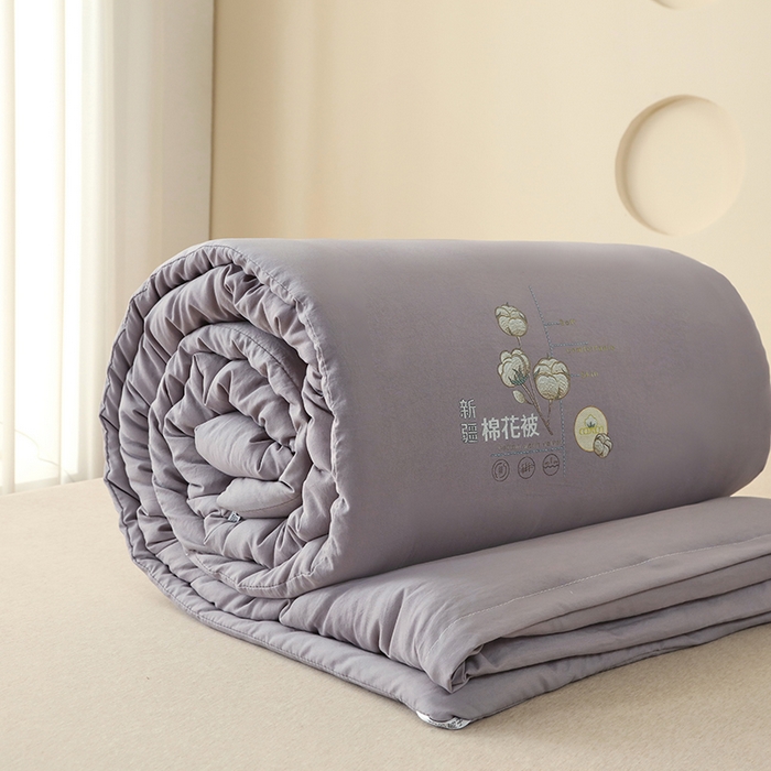 91家纺网 家纺一手货源 找家纺 爱宝被业 2025新款可拆洗水洗棉棉花被芯被子被芯 灰色