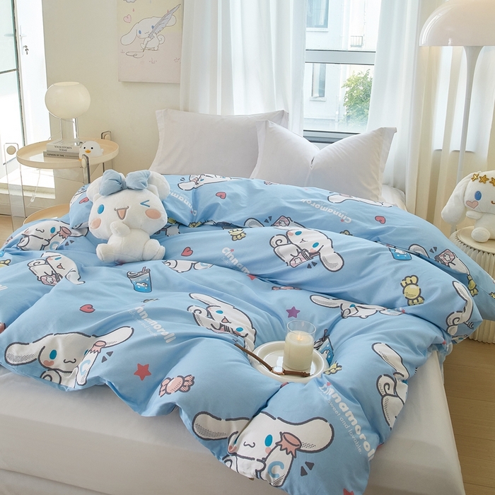 91家纺网 家纺一手货源 找家纺 蘭菲家纺 2024新款全棉小版卡通三丽鸥单被套 小土豆