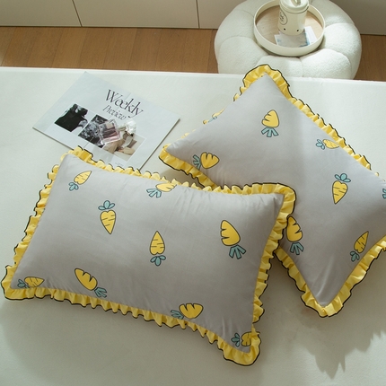 91家纺网 家纺一手货源 找家纺 （总）呦呦南宋 2024新款韩版宽边锁线枕套48x74cm单只装高克重芦荟棉单品枕头套