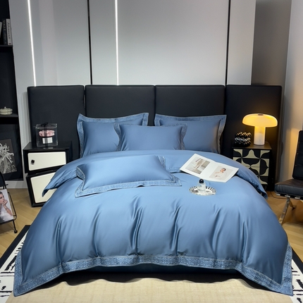 梧桐家居 2024新款50双股100支罗意威系列四件套 罗意威-宾利蓝