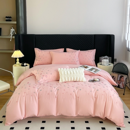 梧桐家居 2024新款120g花海系列亲肤棉四件套 花海-浅粉