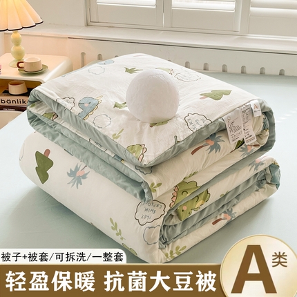 91家纺网 家纺一手货源 找家纺 （总）晓时候 2025新款印花水洗棉可拆洗大豆纤维被子被芯冬被春秋被