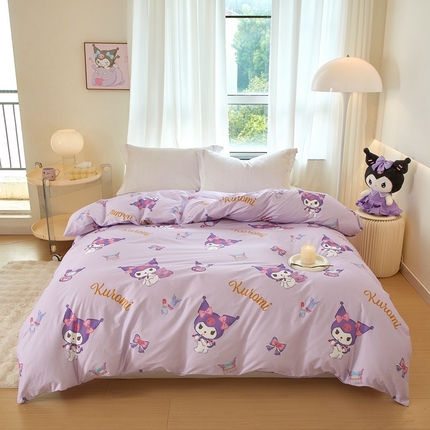 蘭菲家纺 2024新款全棉小版卡通三丽鸥单被套 小甜酱.紫