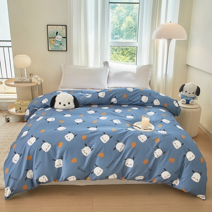 蘭菲家纺 2024新款全棉小版卡通三丽鸥单被套 小金豆.灰