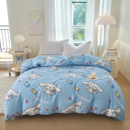 91家纺网 家纺一手货源 找家纺 蘭菲家纺 2024新款全棉小版卡通三丽鸥单被套 小土豆