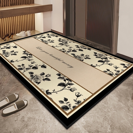 91家纺网 家纺一手货源 找家纺 （总）卡初家居促销款水晶绒进门垫地垫地毯直播赠品