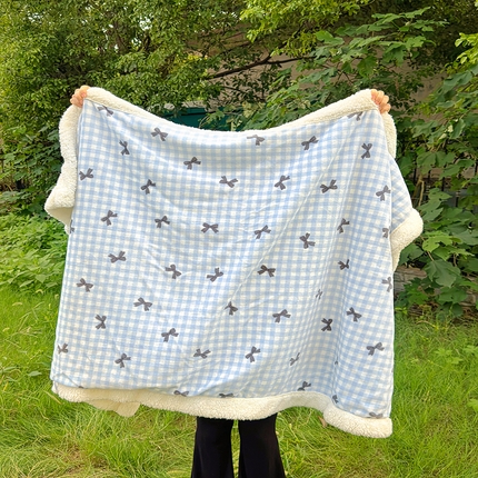 91家纺网 家纺一手货源 找家纺 （总）百寐 2024新款多功能牛奶绒+羊羔绒毛毯