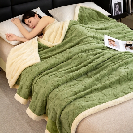 91家纺网 家纺一手货源 找家纺 （总）首尔家纺 2024新款提花舒棉绒塔芙绒羊羔绒双层毛毯