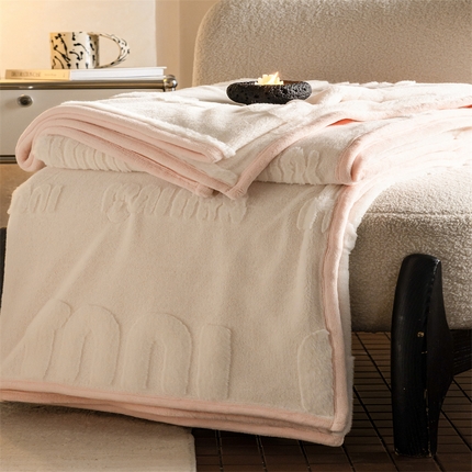 91家纺网 家纺一手货源 找家纺 （总）DC 2024新款A版可可-兔毛330gB版牛奶绒双层毛毯