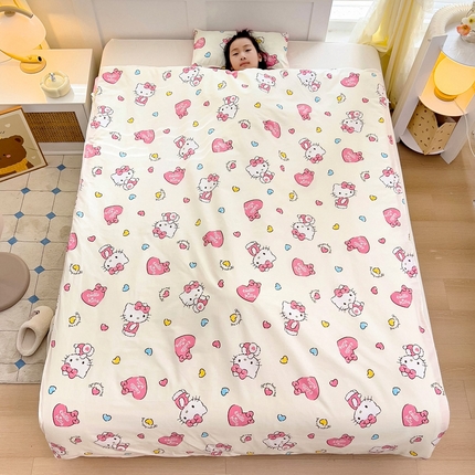 91家纺网 家纺一手货源 找家纺 （总）吉咪兔家纺 2024新款三丽鸥库洛米儿童睡袋四季通用中大童纯棉秋冬季加厚小孩学生防踢被子