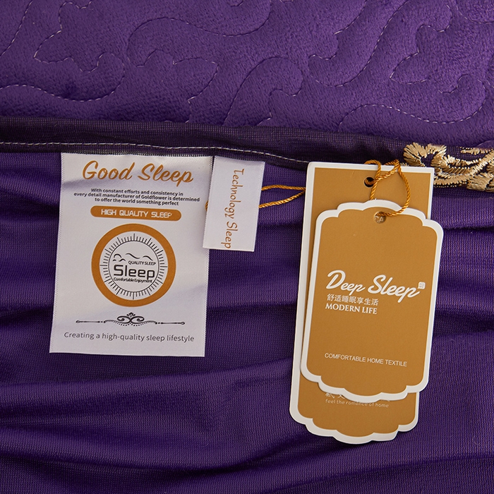 91家纺网 家纺一手货源 找家纺 罗艺轩 2024新款高克重水晶绒夹棉床裙四件套-欧典风尚 欧典风尚-魅力紫