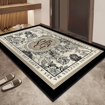 91家纺网 家纺一手货源 找家纺 （总）卡初家居促销款水晶绒进门垫地垫地毯直播赠品