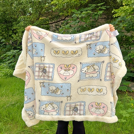 91家纺网 家纺一手货源 找家纺 （总）百寐 2024新款多功能牛奶绒+羊羔绒毛毯