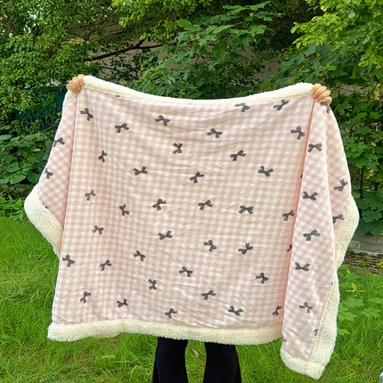 91家纺网 家纺一手货源 找家纺 （总）百寐 2024新款多功能牛奶绒+羊羔绒毛毯