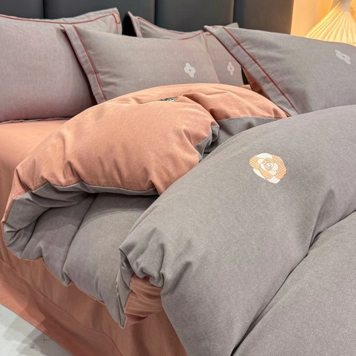 91家纺网 家纺一手货源 找家纺 优品阁 2024新款全棉磨毛四件套单品系列-单被套迪诺之旅-灰