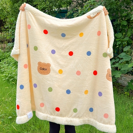 91家纺网 家纺一手货源 找家纺 （总）百寐 2024新款多功能牛奶绒+羊羔绒毛毯