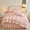 91家纺网 家纺一手货源 找家纺 （总）宜凡家纺 2024新款牛奶绒雕花绒床裙四件套