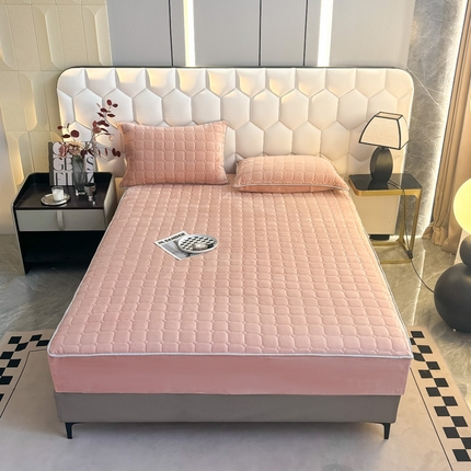 91家纺网 家纺一手货源 找家纺 （总）栩裕纺织 2025新款纯色系列牛奶绒夹棉床笠