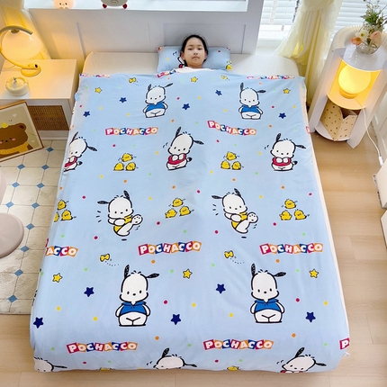 91家纺网 家纺一手货源 找家纺 （总）吉咪兔家纺 2024新款三丽鸥库洛米儿童睡袋四季通用中大童纯棉秋冬季加厚小孩学生防踢被子