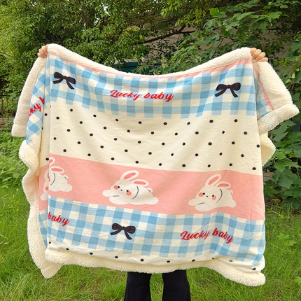 91家纺网 家纺一手货源 找家纺 （总）百寐 2024新款多功能牛奶绒+羊羔绒毛毯