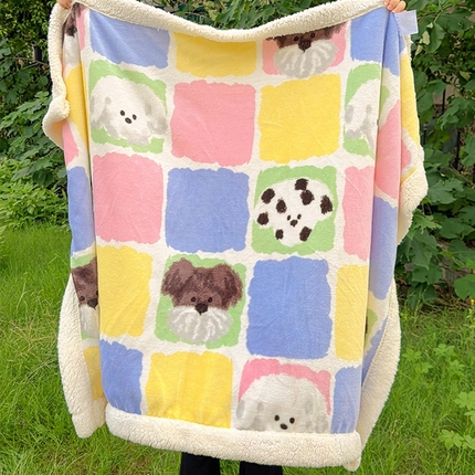 91家纺网 家纺一手货源 找家纺 （总）百寐 2024新款多功能牛奶绒+羊羔绒毛毯