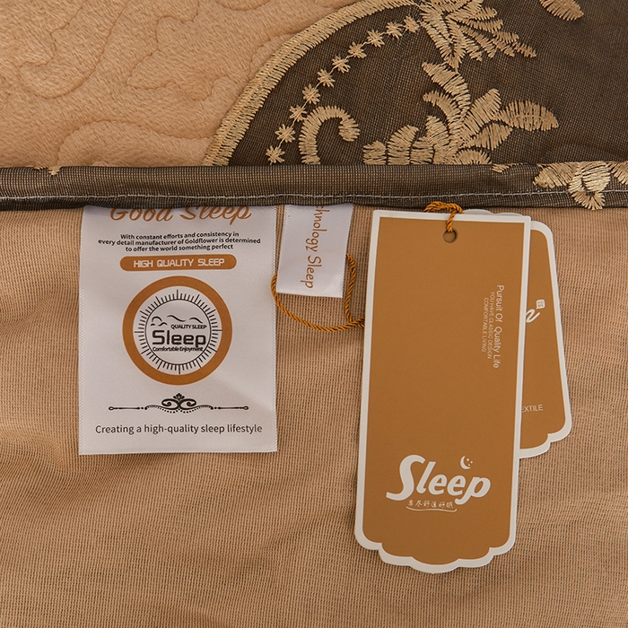 91家纺网 家纺一手货源 找家纺 罗艺轩 2024新款高克重水晶绒夹棉床裙四件套-欧典风尚 欧典风尚-香槟色