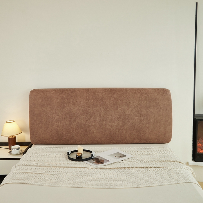 91家纺网 家纺一手货源 找家纺 共鸣沙发套 2024新款纳米科技布系列床头罩 科技布-棕黄