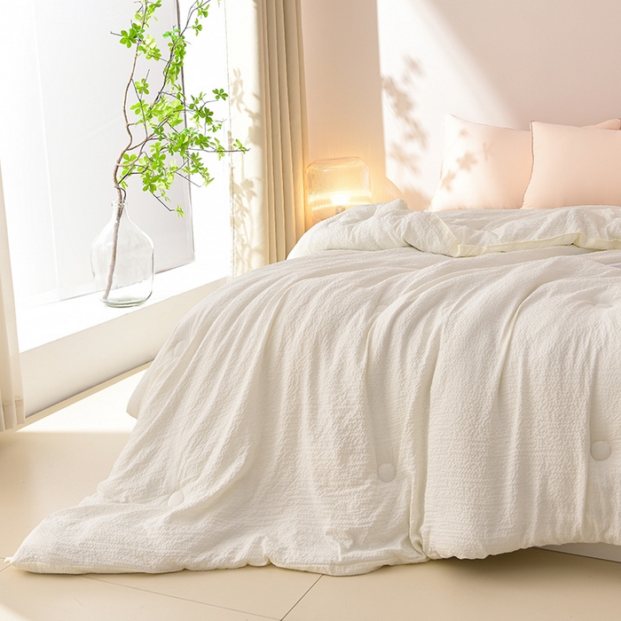 91家纺网 家纺一手货源 找家纺 （总）富威堡家纺 2025新款A类泡泡纱新疆棉花被