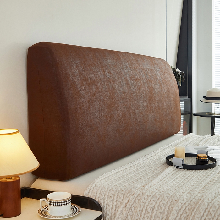 91家纺网 家纺一手货源 找家纺 共鸣沙发套 2024新款纳米科技布系列床头罩 科技布-深咖