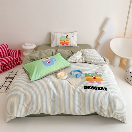 91家纺网 家纺一手货源 找家纺 （总）珺柔家纺 2024新款数码印花全棉磨毛毛巾绣四件套