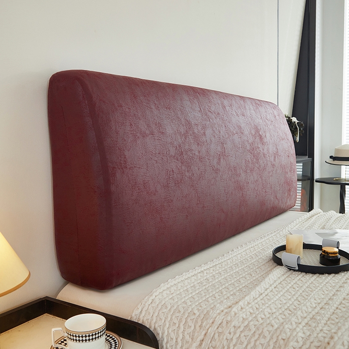 91家纺网 家纺一手货源 找家纺 共鸣沙发套 2024新款纳米科技布系列床头罩 科技布-酒红
