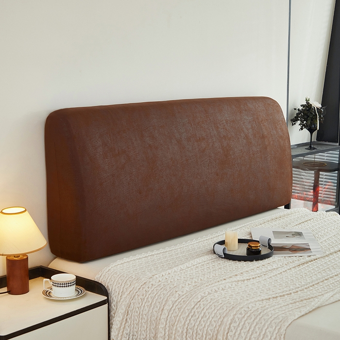 91家纺网 家纺一手货源 找家纺 共鸣沙发套 2024新款纳米科技布系列床头罩 科技布-深咖