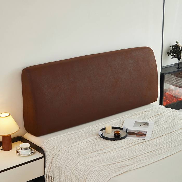 91家纺网 家纺一手货源 找家纺 共鸣沙发套 2024新款纳米科技布系列床头罩 科技布-深咖