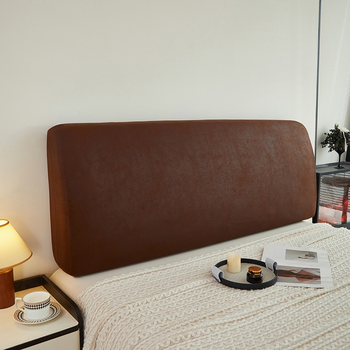 91家纺网 家纺一手货源 找家纺 共鸣沙发套 2024新款纳米科技布系列床头罩 科技布-深咖