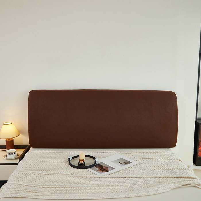 91家纺网 家纺一手货源 找家纺 共鸣沙发套 2024新款纳米科技布系列床头罩 科技布-深咖