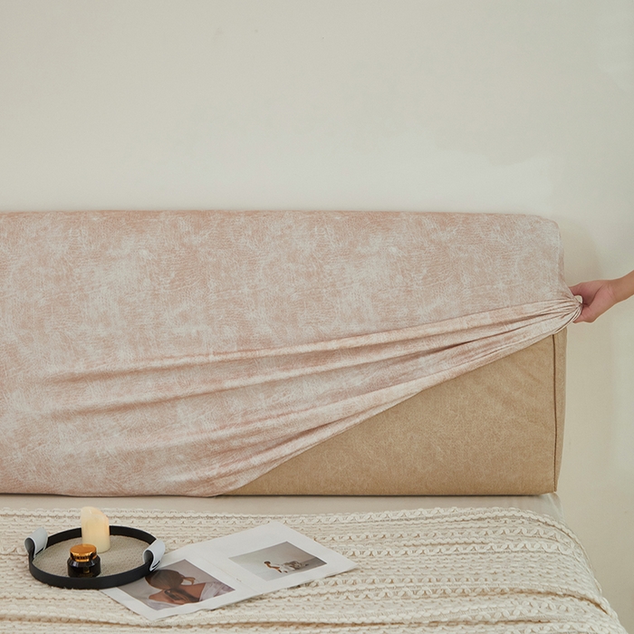 91家纺网 家纺一手货源 找家纺 共鸣沙发套 2024新款纳米科技布系列床头罩 科技布-米驼