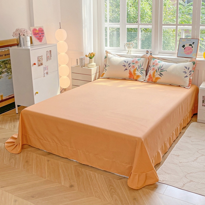 91家纺网 家纺一手货源 找家纺 暖芯优选 2025新款直播爆款加厚全棉磨毛四件套喷气印花纯棉（一字绣工艺款）学生三件套10月上新 金秋