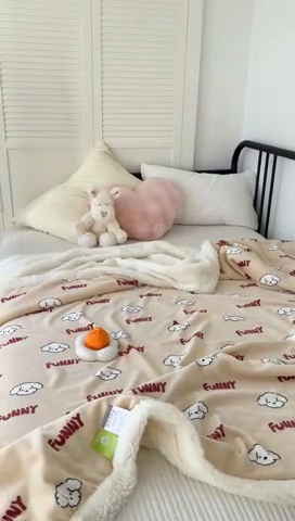 91家纺网 家纺一手货源 找家纺 吉象家纺 2024新款高克重牛奶绒羊羔绒印花毛毯 乐趣狗