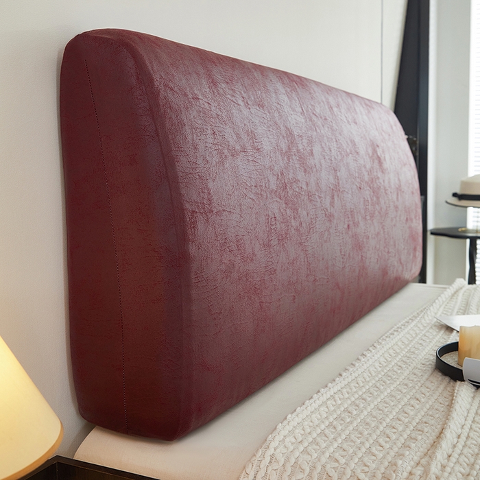 91家纺网 家纺一手货源 找家纺 共鸣沙发套 2024新款纳米科技布系列床头罩 科技布-酒红