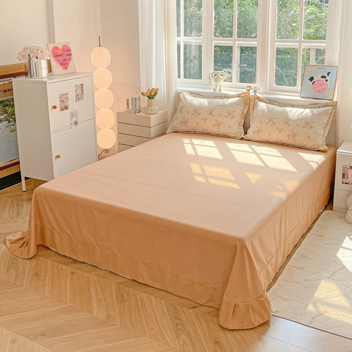 91家纺网 家纺一手货源 找家纺 暖芯优选 2025新款直播爆款加厚全棉磨毛四件套喷气印花纯棉（一字绣工艺款）学生三件套10月上新 云梦泽