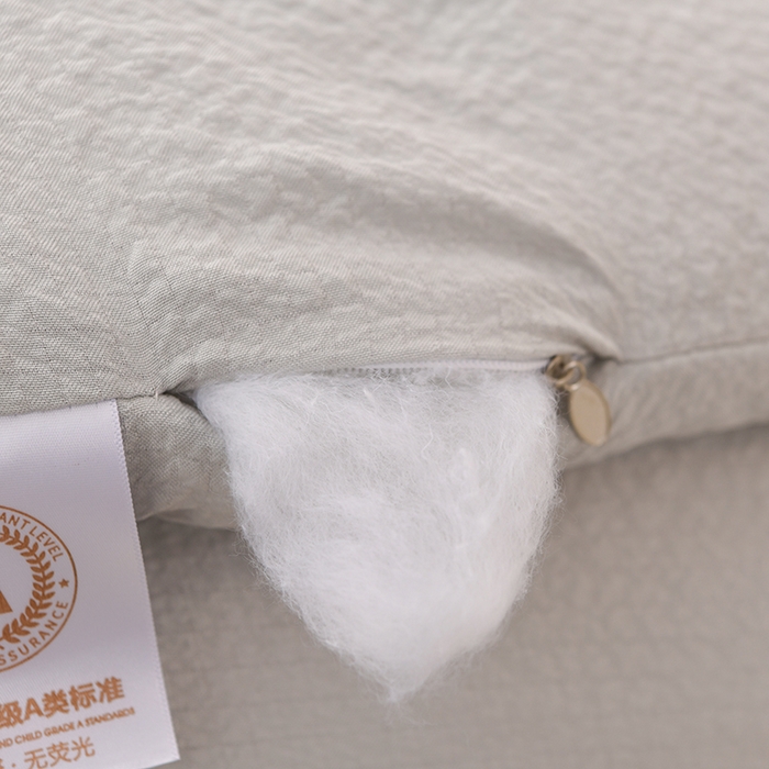 91家纺网 家纺一手货源 找家纺 富威堡家纺 2025新款A类泡泡纱新疆棉花被 浅云灰